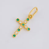 Dije Cruz Burbuja Tupida 0.65g / 3/4 in Oro Amarillo 18K