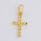 Dije Cruz Burbuja Tupida 0.65g / 3/4 in Oro Amarillo 18K