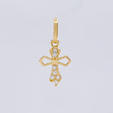 Dije Cruz Puntas Flechas 0.7g / 3/4 in Oro Amarillo 18K