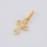 Dije Cruz Puntas Flechas 0.75g / 3/4 in Oro Amarillo 18K