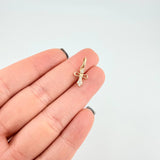 Dije Cruz Puntas Flechas 0.7g / 3/4 in Oro Amarillo 18K