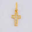 Dije Cruz Basteada 0.6g / 3/4 in Oro Amarillo 18K