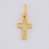 Dije Cruz Basteada 0.6g / 3/4 in Oro Amarillo 18K