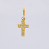 Dije Cruz Basteada 0.6g / 3/4 in Oro Amarillo 18K