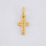 Dije Cruz Basteada 0.6g / 3/4 in Oro Amarillo 18K