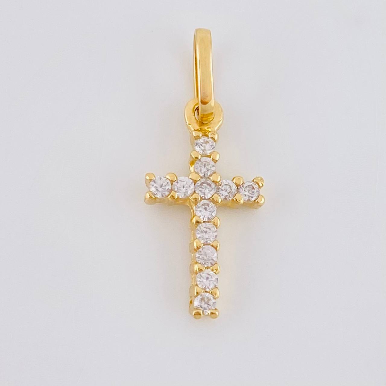 Dije Cruz Tupida 0.65g / 3/4 in Oro Amarillo 18K