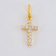 Dije Cruz Tupida 0.65g / 3/4 in Oro Amarillo 18K