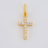 Dije Cruz Tupida 0.65g / 3/4 in Oro Amarillo 18K