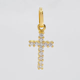 Dije Cruz Tupida 0.65g / 3/4 in Oro Amarillo 18K