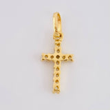 Dije Cruz Tupida 0.65g / 3/4 in Oro Amarillo 18K
