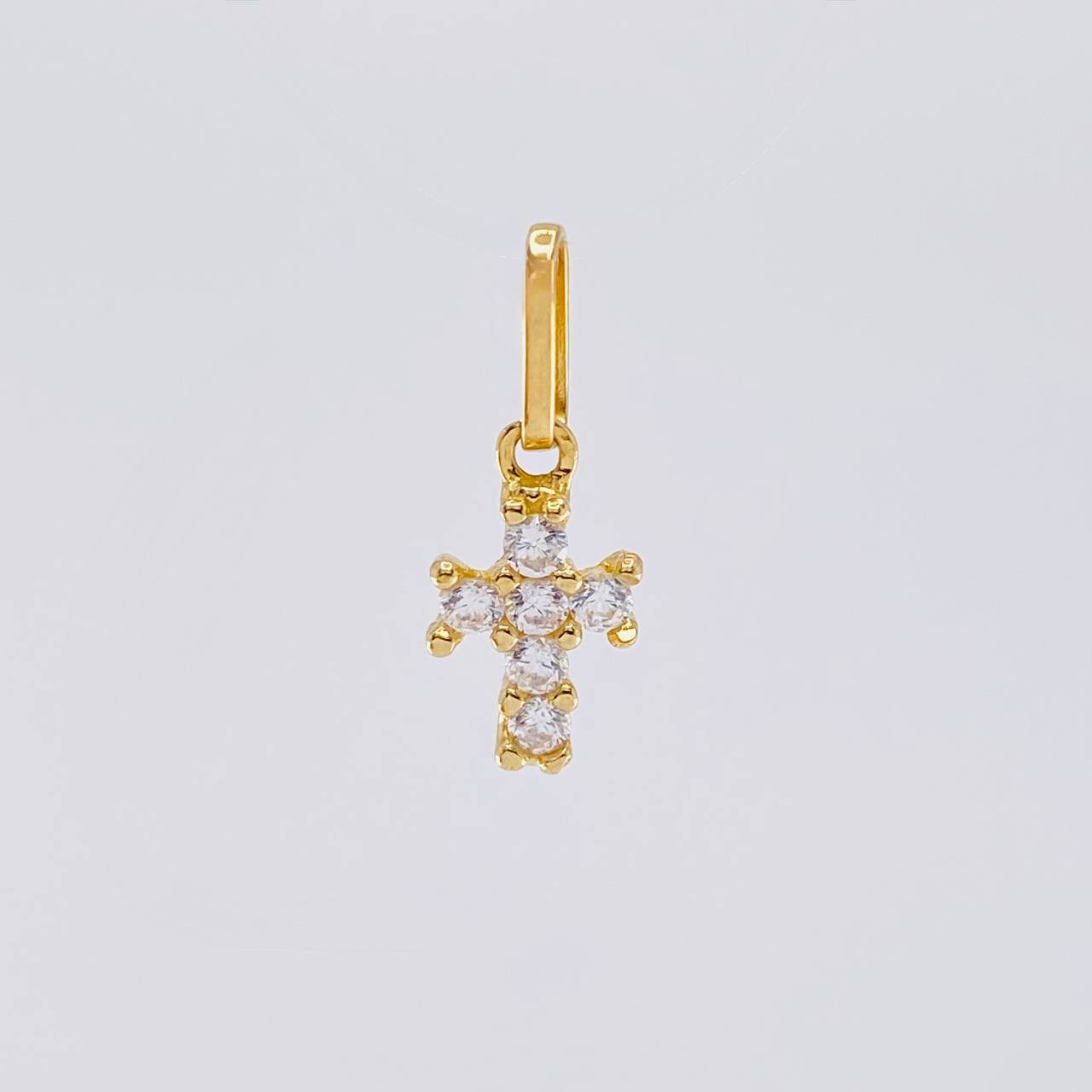 Dije Cruz Cuatro Garras 0.7g / 1/2 in Oro Amarillo 18K