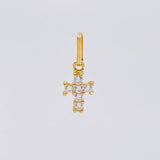 Dije Cruz Cuatro Garras 0.7g / 1/2 in Oro Amarillo 18K