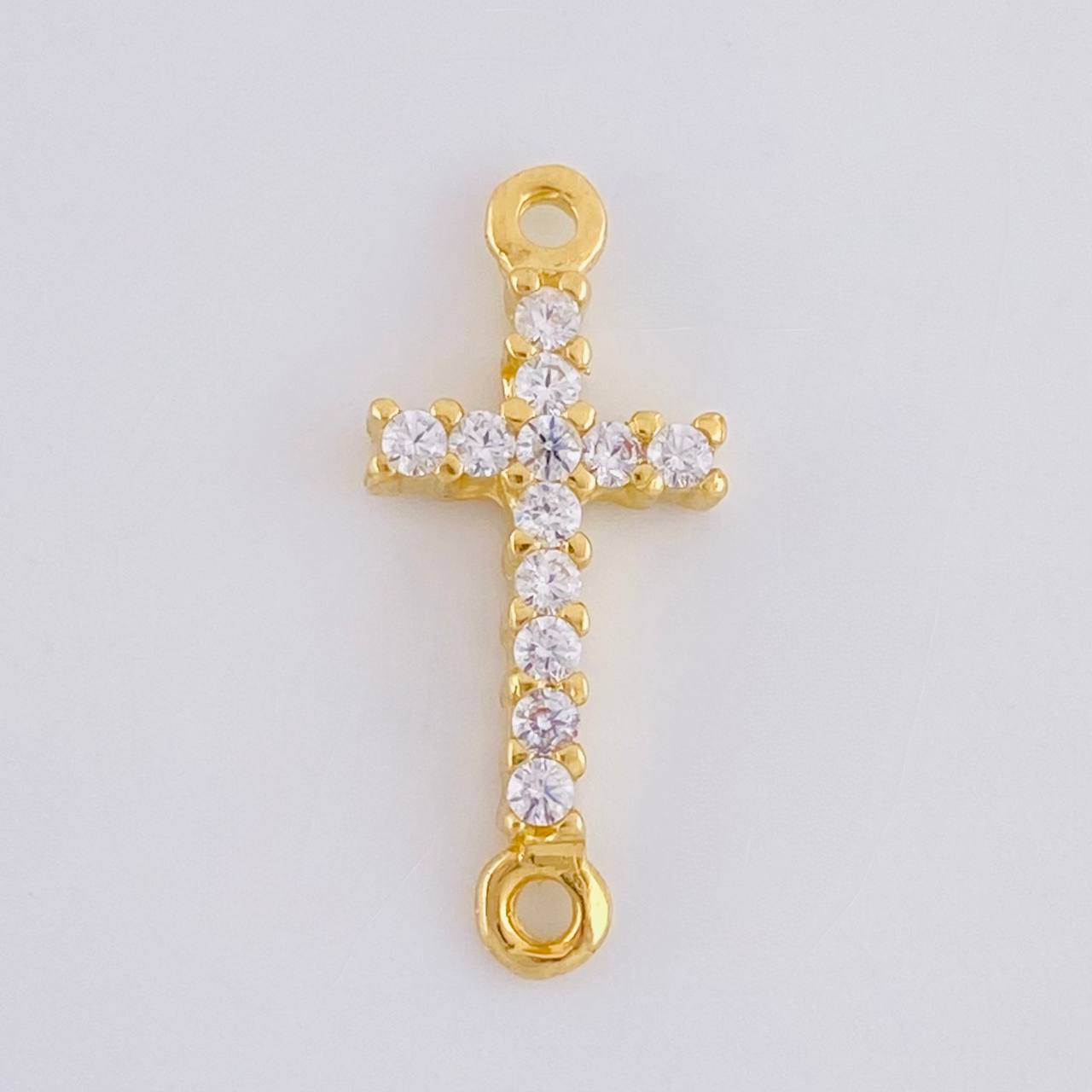 Herraje Cruz Tupida 0.6g / 3/4 in Oro Amarillo 18K
