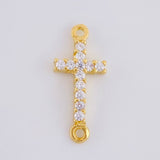 Herraje Cruz Tupida 0.6g / 3/4 in Oro Amarillo 18K