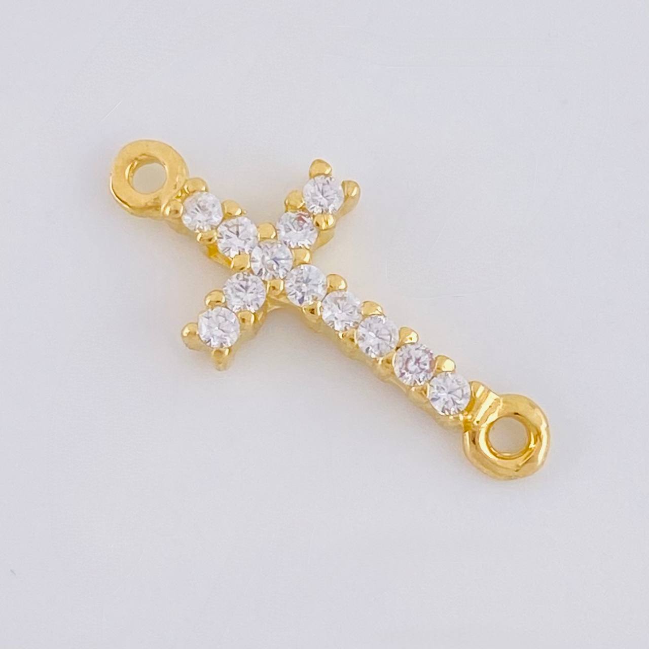 Herraje Cruz Tupida 0.6g / 3/4 in Oro Amarillo 18K