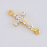 Herraje Cruz Tupida 0.6g / 3/4 in Oro Amarillo 18K