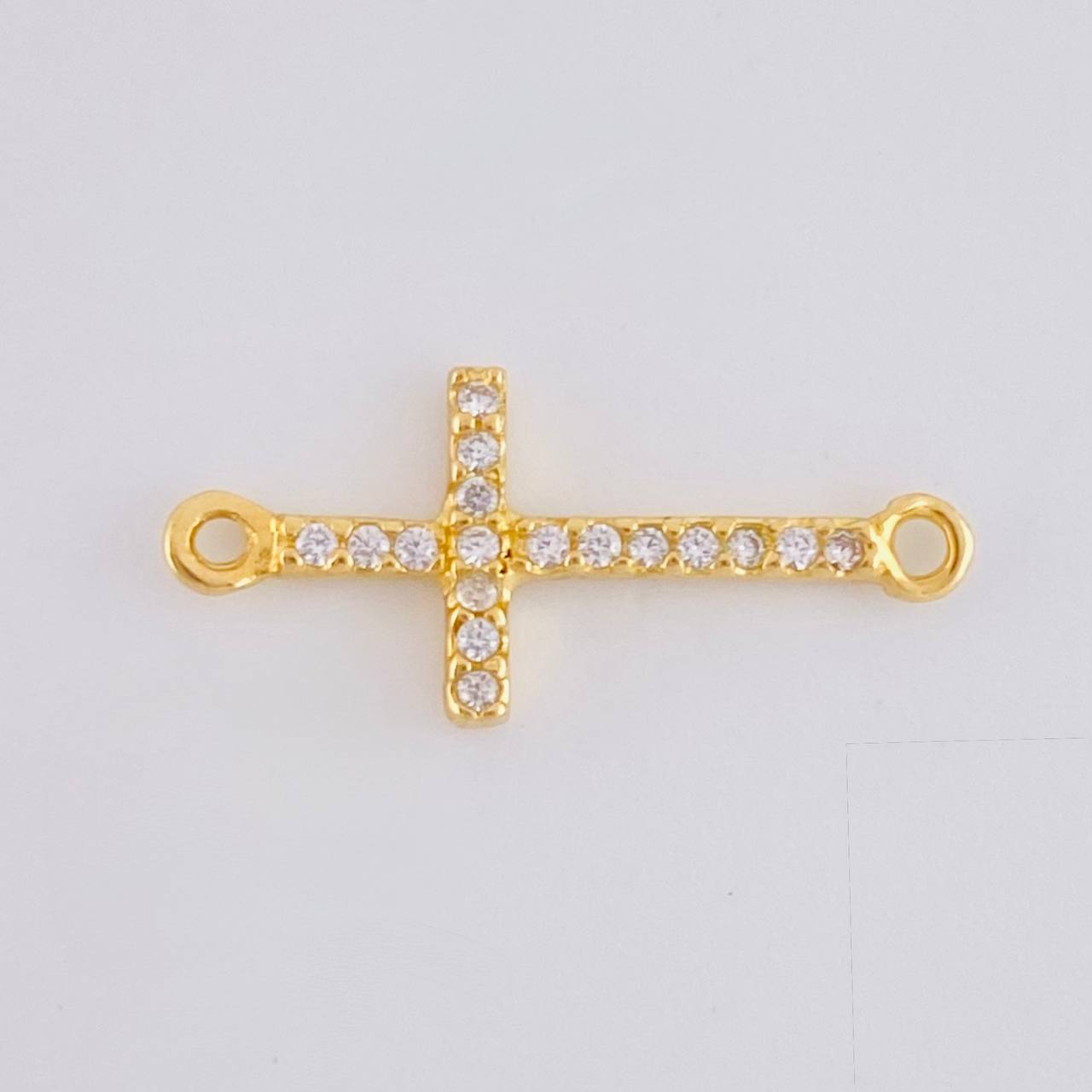Herraje Cruz Tupida 0.8g / 3/4 in Oro Amarillo 18K