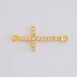 Herraje Cruz Tupida 0.8g / 3/4 in Oro Amarillo 18K