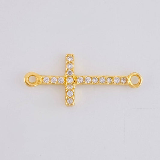 Herraje Cruz Tupida 0.6g / 3/4 in Oro Amarillo 18K