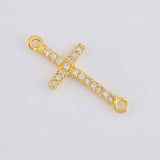 Herraje Cruz Tupida 0.8g / 3/4 in Oro Amarillo 18K