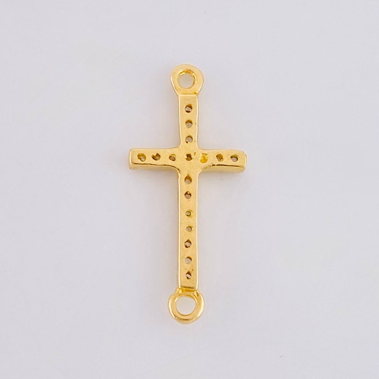 Herraje Cruz Tupida 0.55g / 3/4 in Oro Amarillo 18K