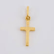 Plain Cross Pendant 0.8g / 3/4 in 18K Yellow Gold