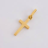 Plain Cross Pendant 0.8g / 3/4 in 18K Yellow Gold
