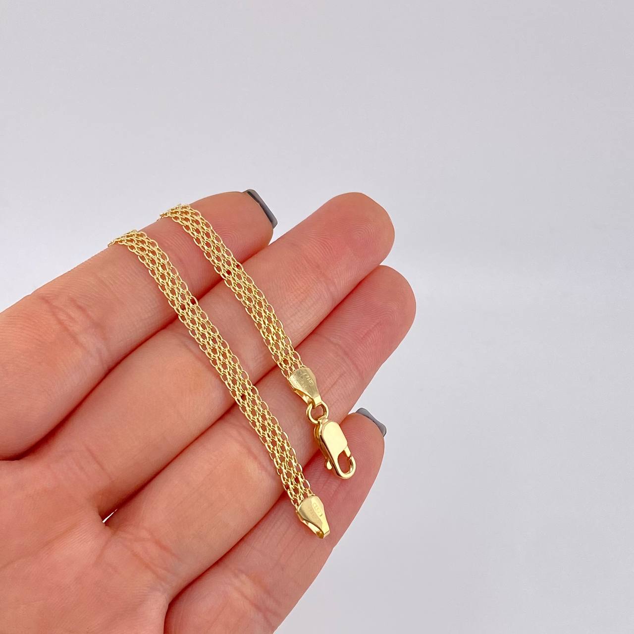 Pulso Chino 3.55 g / 8 in / 4.3 mm Oro Amarillo 18K