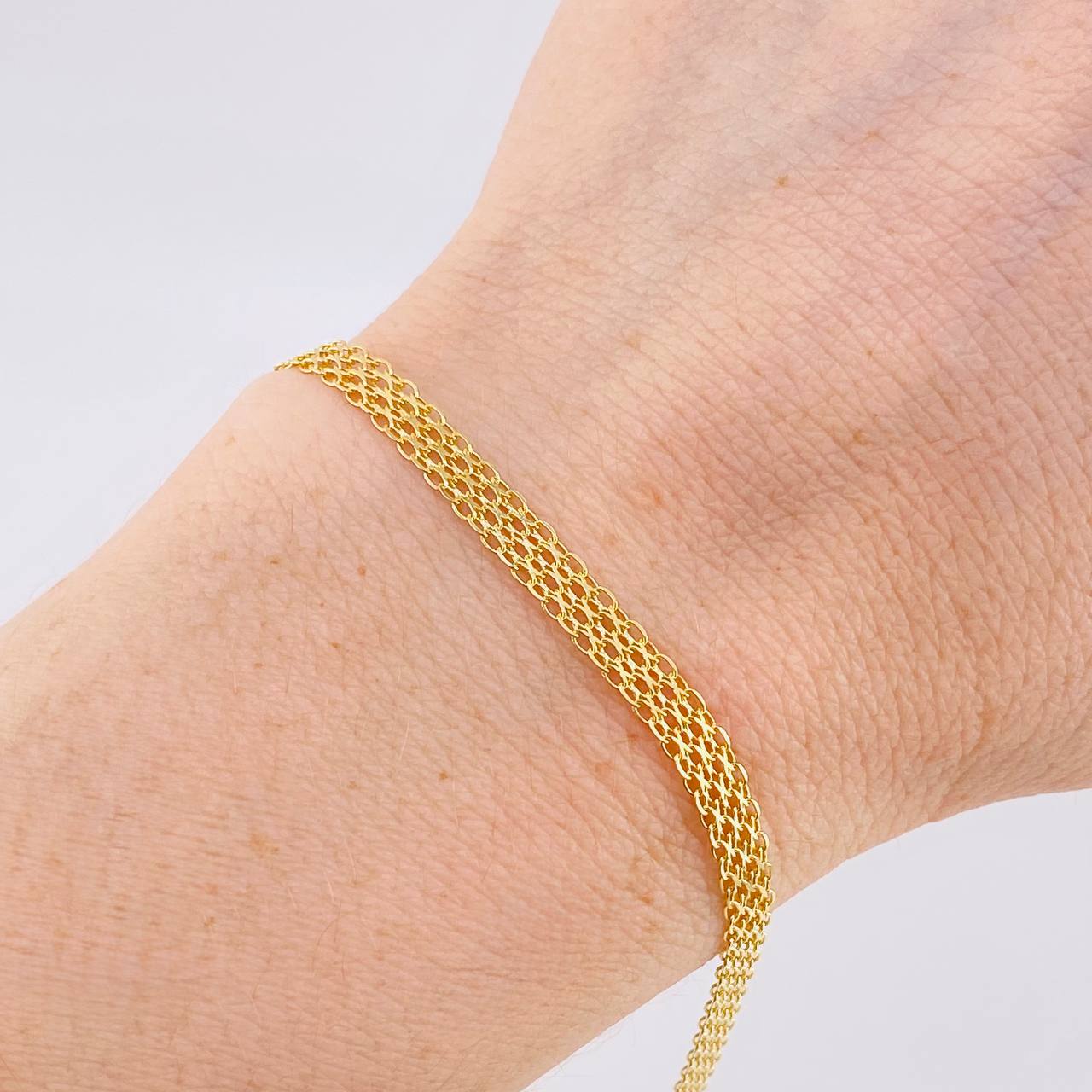 Pulso Chino 3.55 g / 8 in / 4.3 mm Oro Amarillo 18K