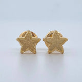 Stud Earrings Star 0.75gr / 18K Gold $