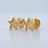 Stud Earrings Star 0.75gr / 18K Gold $