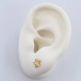 Stud Earrings Star 0.75gr / 18K Gold $