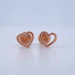 Heart Silhouette Stud Earrings 0.7gr / 18K Gold $