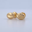 Coffee Grain Stud Earrings 0.7gr / 18K Gold $