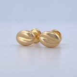 Coffee Grain Stud Earrings 0.7gr / 18K Gold $