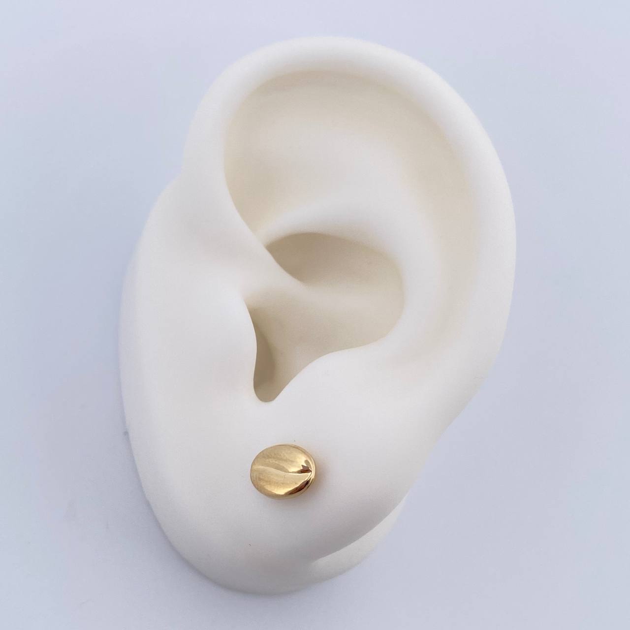Coffee Grain Stud Earrings 0.7gr / 18K Gold $