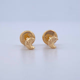 Stud Earrings Moon 0.45gr / 18K Gold $
