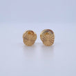 Flat Circle Stud Earrings 0.45gr / 18K Gold $