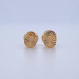 Flat Circle Stud Earrings 0.45gr / 18K Gold $