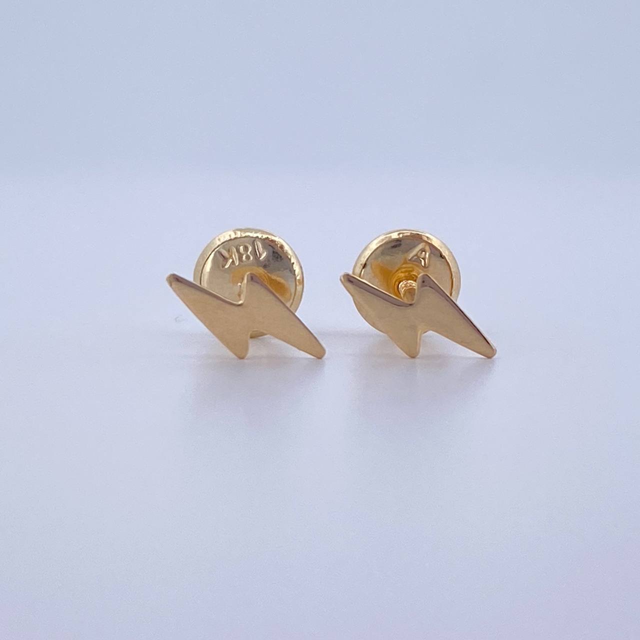 Stud Earrings Lightning 0.5gr / 18K Gold $