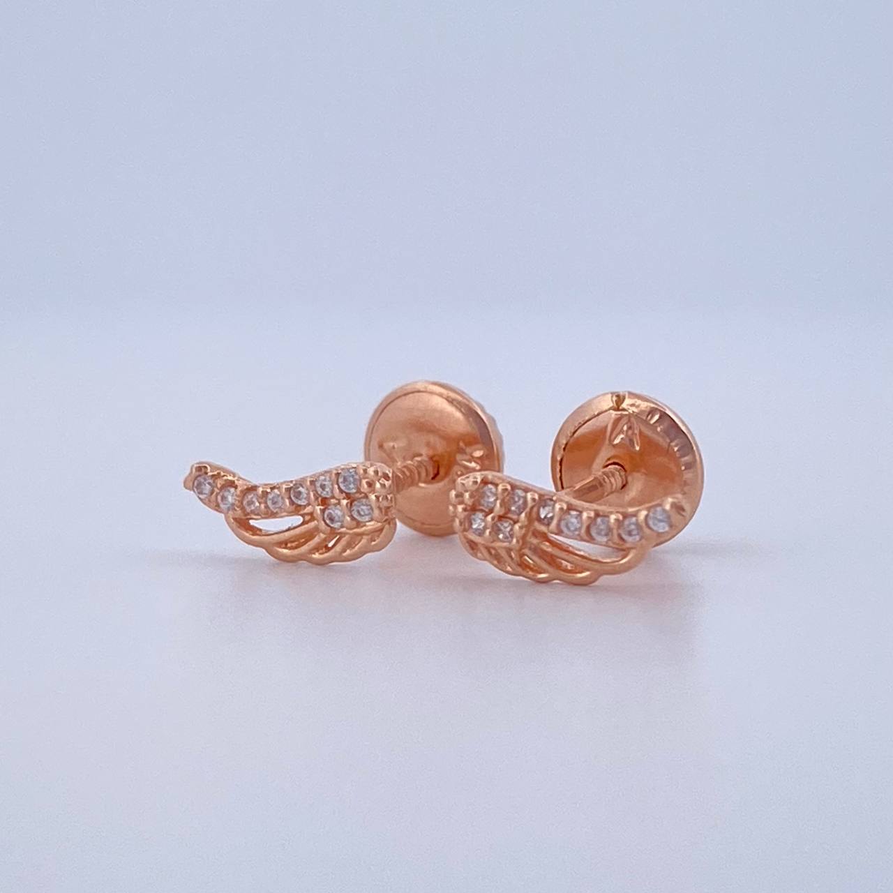 Stud Earrings Wings 0.6gr / 18K Gold $