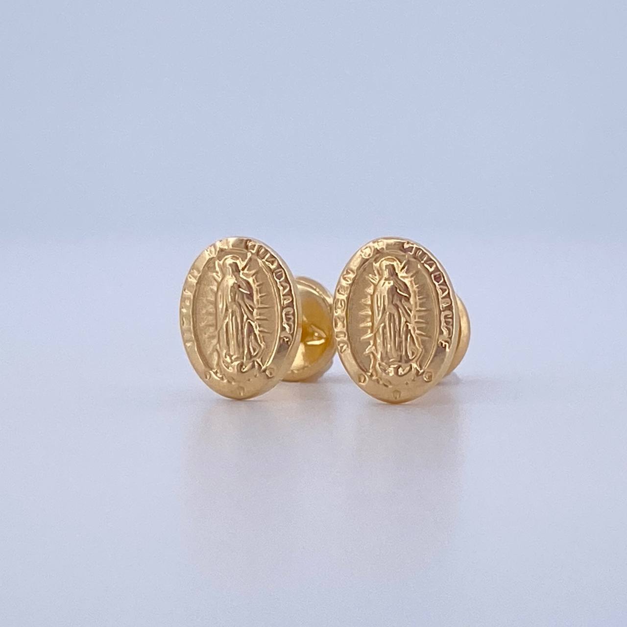 Virgin Guadalupe Stud Earrings 0.7gr / 18K Gold $