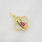 Dije Virgen Guadalupe Flor 2g / 1 in Oro Amarillo 18K