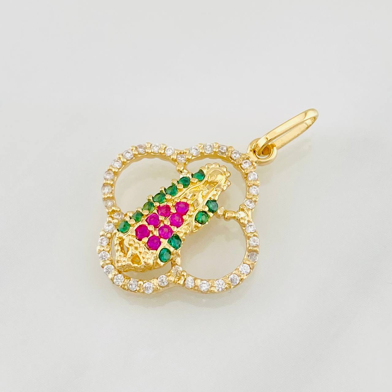 Dije Virgen Guadalupe Flor 2g / 1 in Oro Amarillo 18K