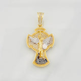Pendant Cross San Miguel 7.2g / 1 1/2 in Three Golds 18K