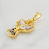 Pendant Cross San Miguel 7.2g / 1 1/2 in Three Golds 18K