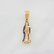 Pendant Santa Muerte 2.45g / 1 1/4 in Three Golds 18K
