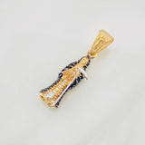 Pendant Santa Muerte 2.45g / 1 1/4 in Three Golds 18K