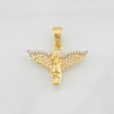 Dije Angel 2.9g / 1 in Dos Oros Amarillo Blanco 18K