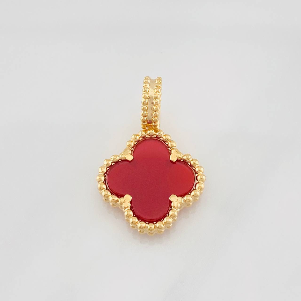 Dije Trebol Agata 5.15g / 1 1/4 in Oro Amarillo 18K
